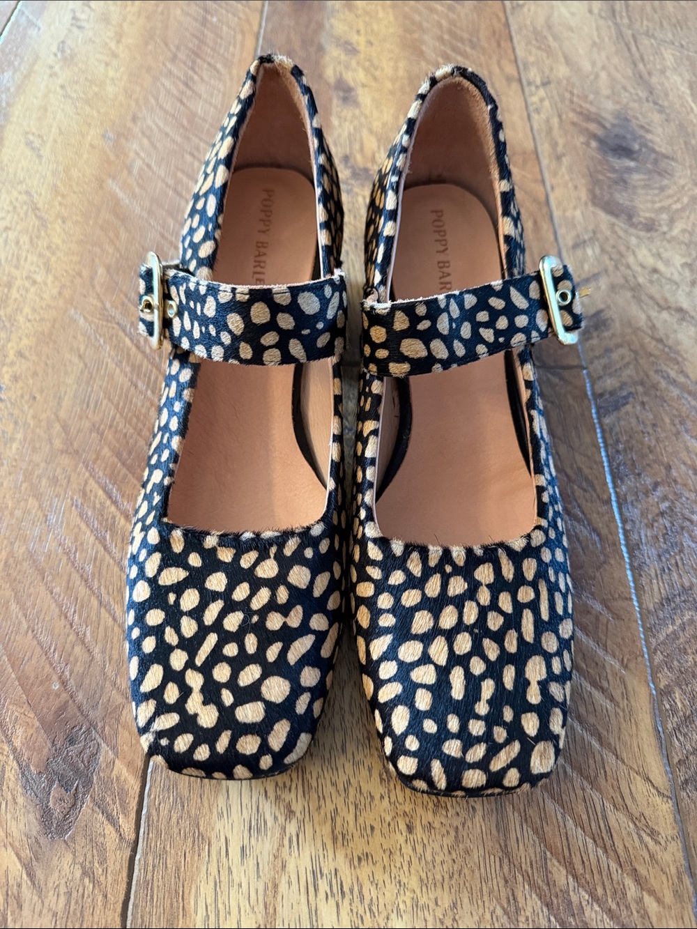 Poppy Barley Calf Hair Mary Jane Heels Animal Print 10 - Picture 3 of 15